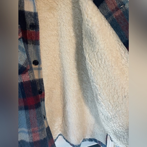 Vintage Wool Sherpa Jacket Size Large - Picture 7 of 11